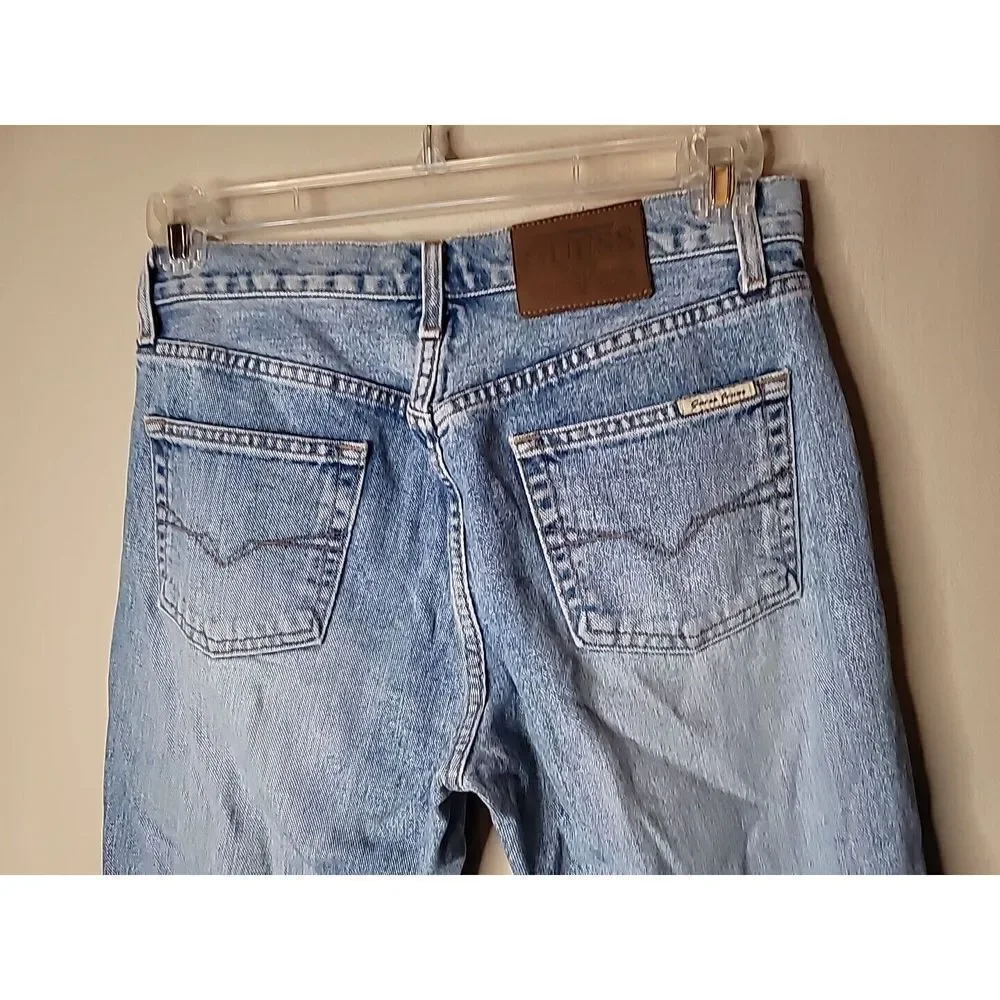 Guess Jeans Men's Size 28 Blue Button Fly  USA Demin Vintage T71